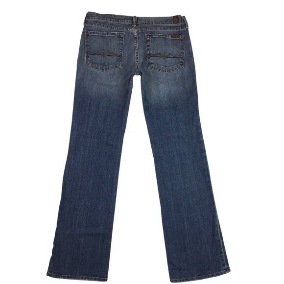 7 For All Mankind Bootcut Womens 31 Jeans Medium Wash Mid-Rise Denim - Picture 8 of 15